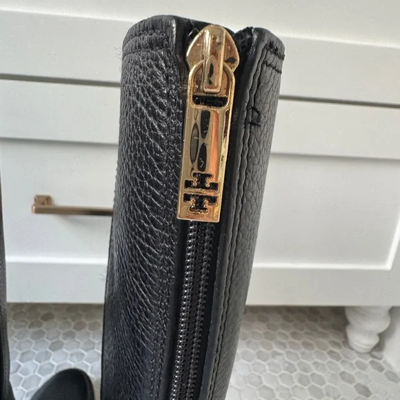 Tory Burch Black Christy Riding Boots - Picture 3 of 9